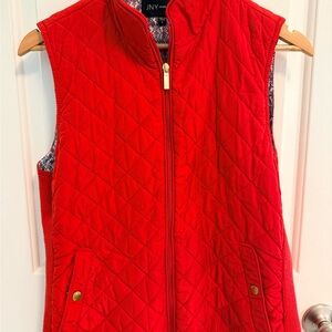 Jones New York Red Quilted Vest